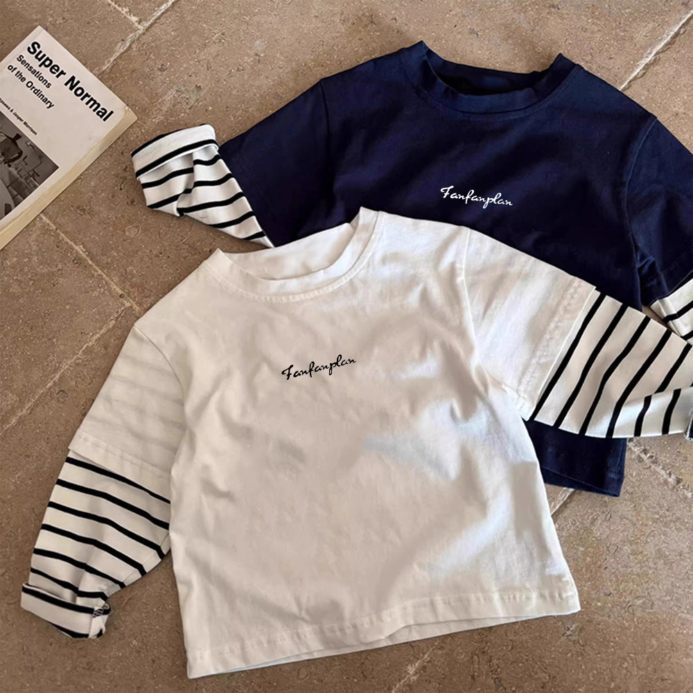 Children's Long Sleeve Striped Two-Piece
