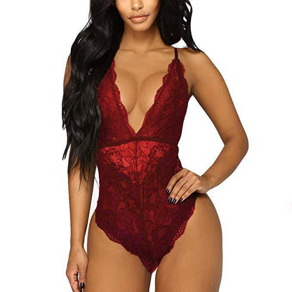 Cross-border supply European and American Foreign trade sexy lingerie AliExpress hot sale sexy black strap women's one-piece underwear