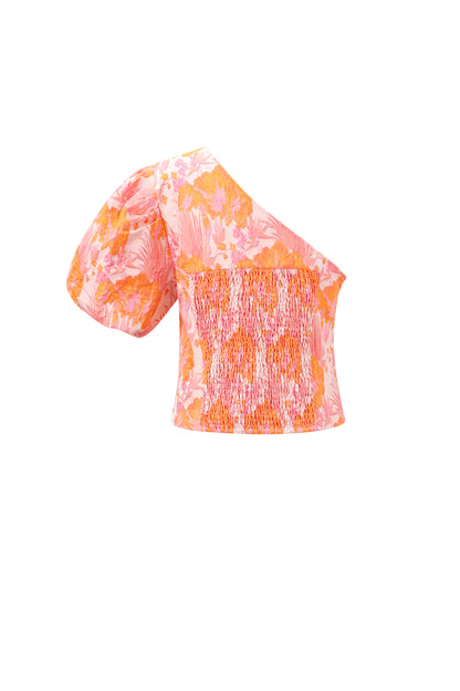 Tops met korte mouwen Bloemenprint Elegant Lente/Zomer