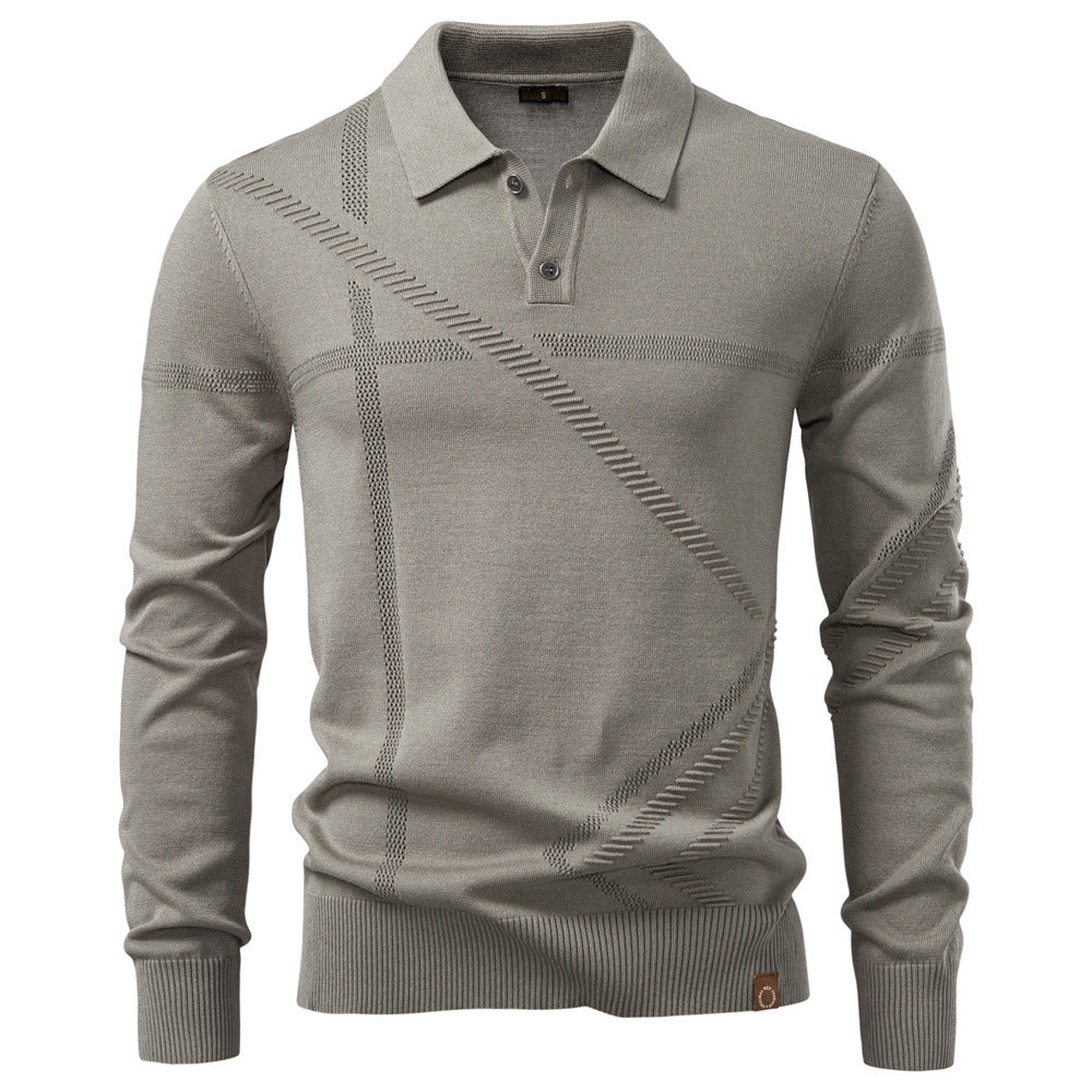 Men's collar sweater top