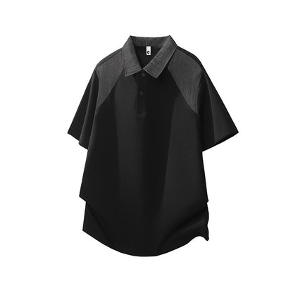 Poloshirt met retro kraag en kleurblokkendesign voor heren