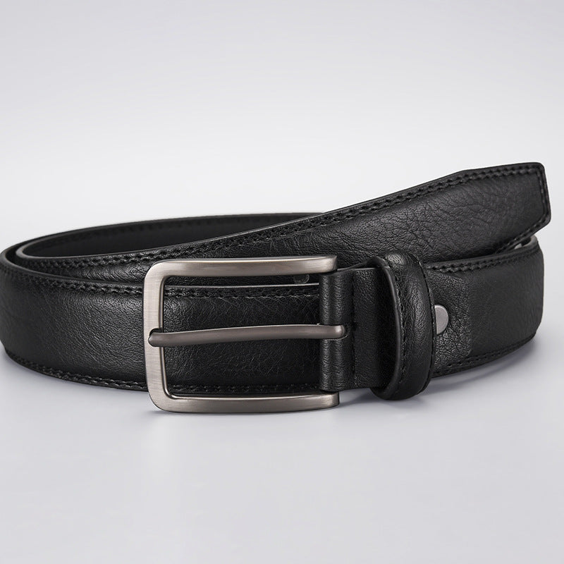 Classic Mens Pin Buckle Leather Belt