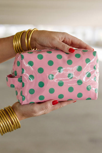 Duurzame PVC make-uptas met stippen