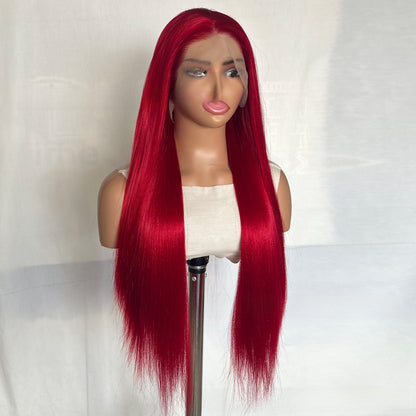 Long Straight Synthetic Wig Heat Resistant Front Lace