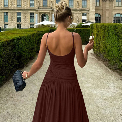 Franse afslankend taille bandjesjurk