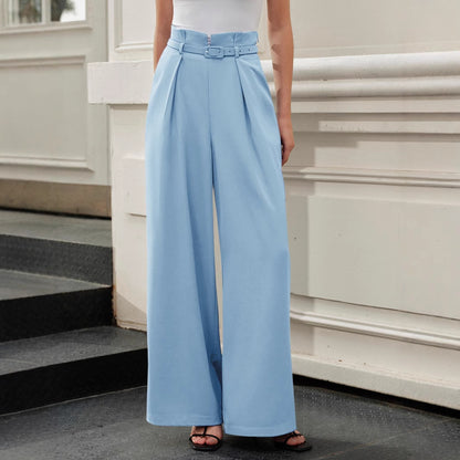Wrinkled waist cinched pants