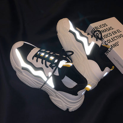 Ademende mesh reflecterende unisex sneakers