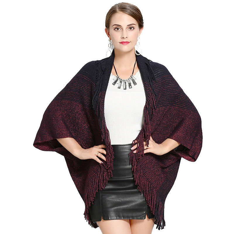 Dames cape-vest met franjes