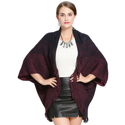 Dames cape-vest met franjes