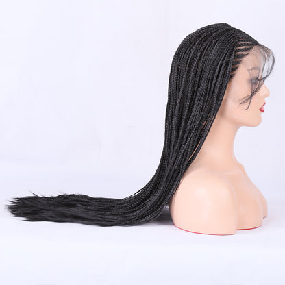 Lange synthetische pruik met gevlochten box braids