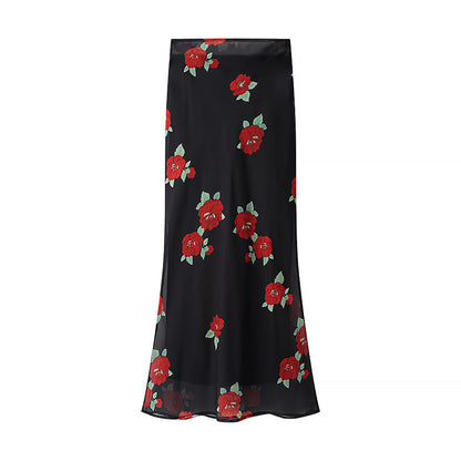 Printed top+skirt set