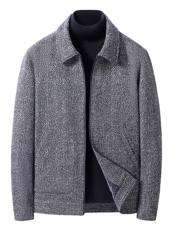 Casual Woolen Business Overcoat, Thickened and Warm Clothing