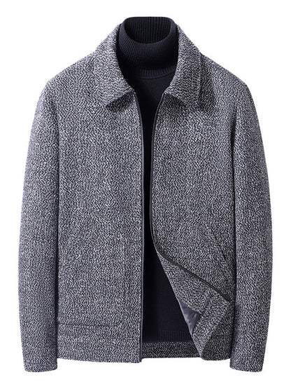 Casual Woolen Business Overcoat, Thickened and Warm Clothing