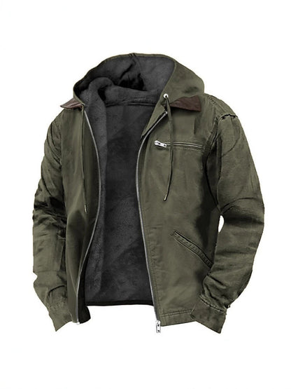 Men's Fleece Lined Hooded Jacket