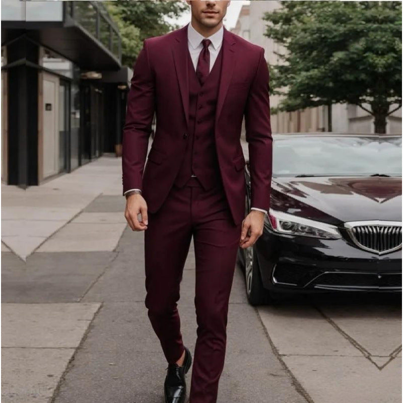 Mens Three Piece Suit Set