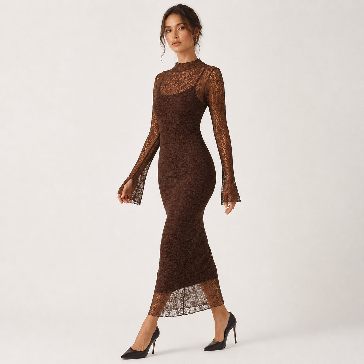 Lace Bodycon Dress Set