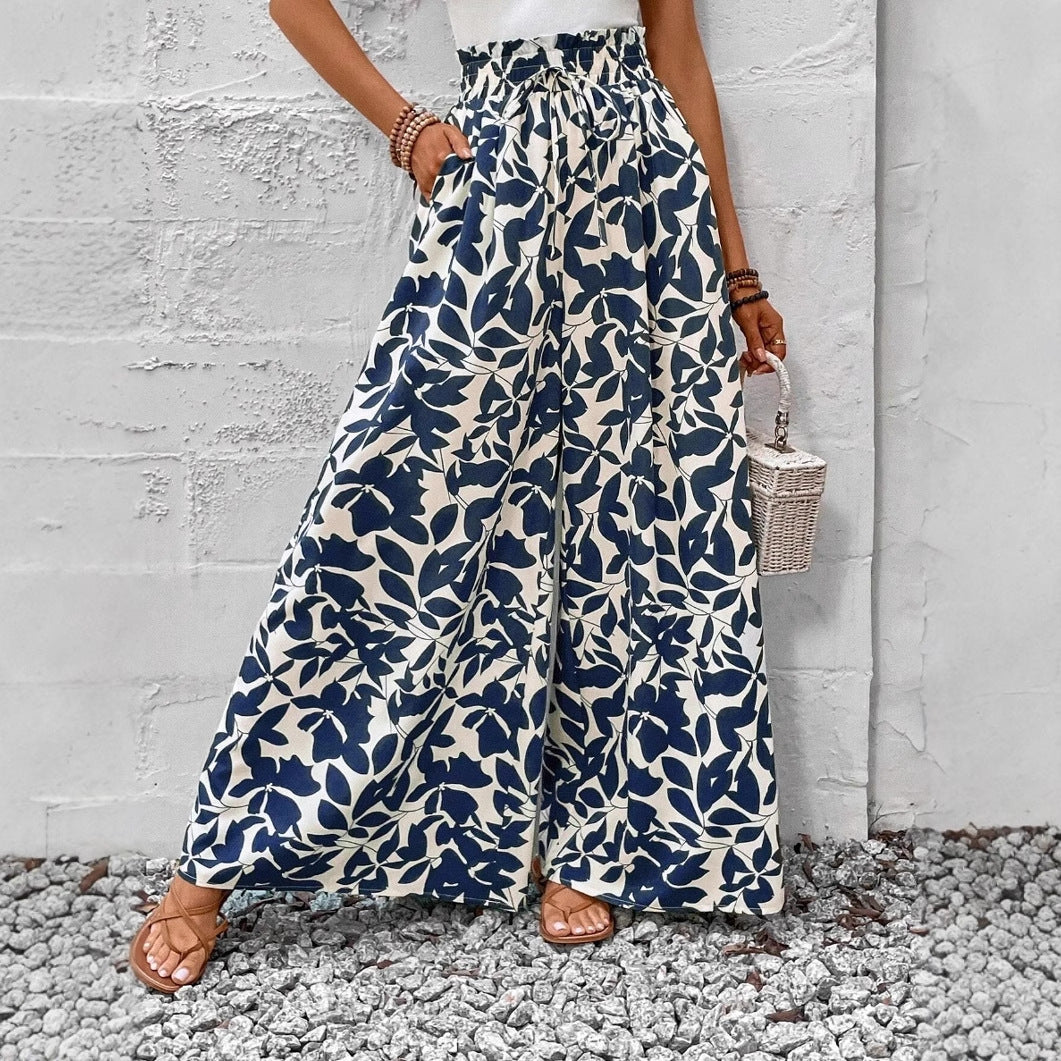 Zomerse lange culottes met draperend effect voor dames