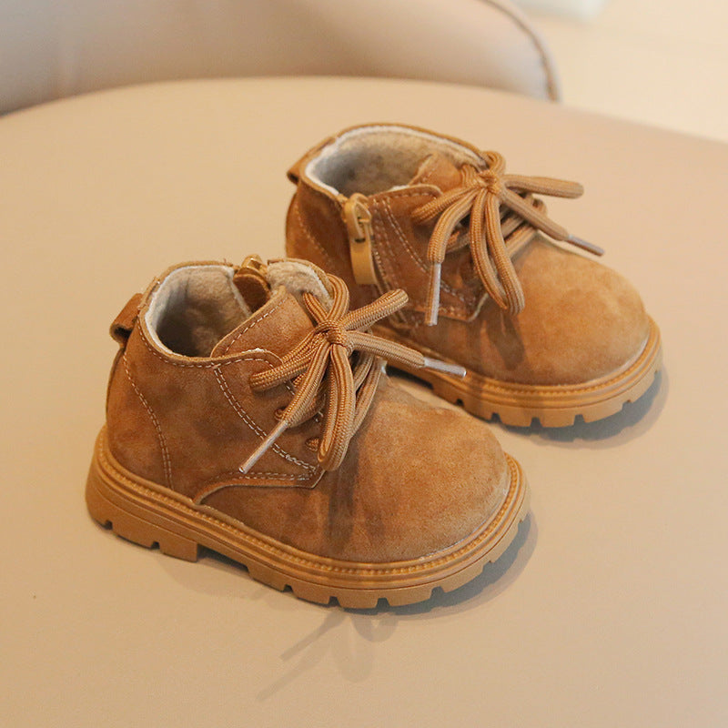 Children's fleece soft-soled Martens boots