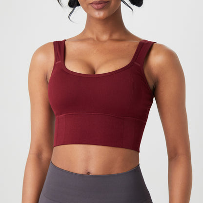 Dames sportbeha met brede schouderbandjes