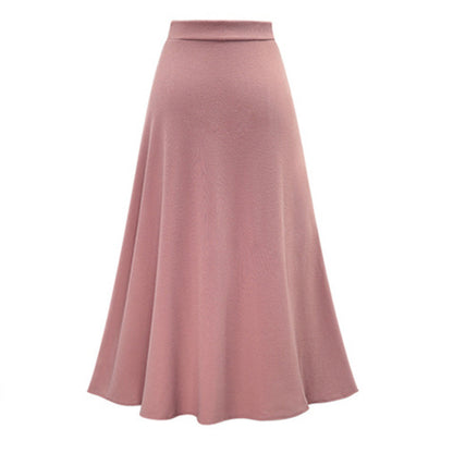 Women's skirt 2025 Autumn New High waist asymmetric skirt slit skirt European and American plus size women's clothes lace-up skirt