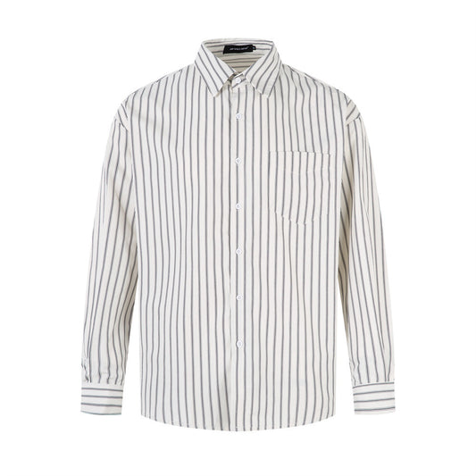 Vertical striped shirt with long sleeves