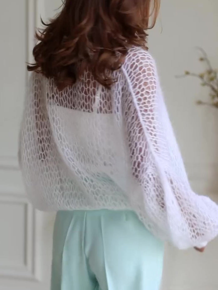 Casual effen holgebreid vest