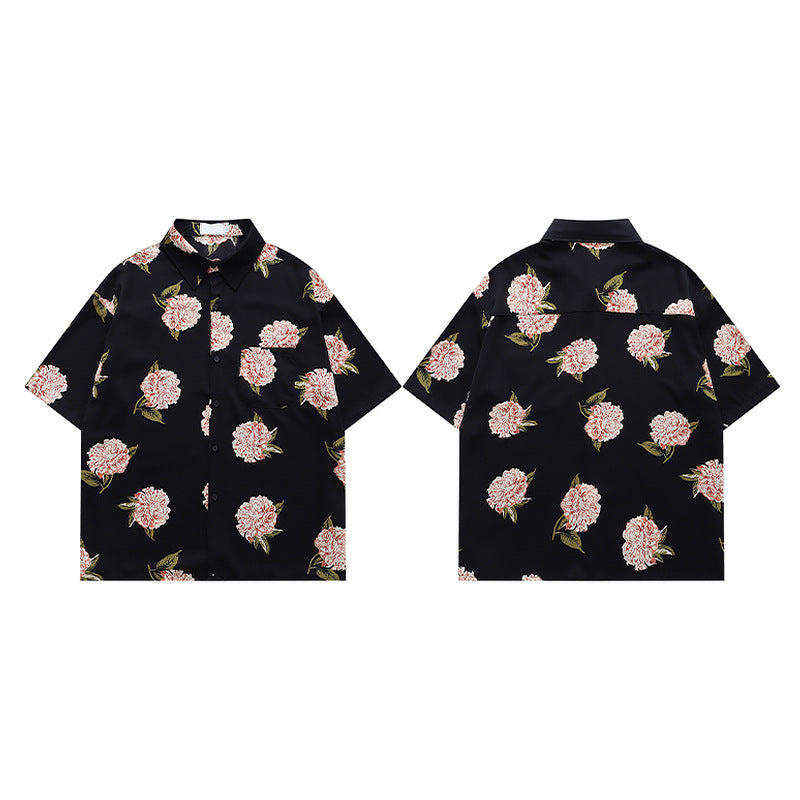 Shirt for Men and Women Loose Fit for Summer  Couple Short Sleeve Blouse