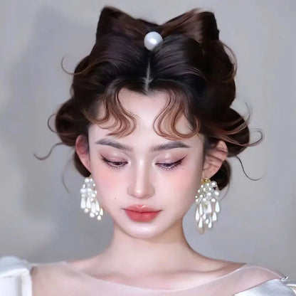 Statement Large Strands Pearl Tassel Earrings For Women Personality New Creative Bridal Wedding Party Jewelry Wholesale