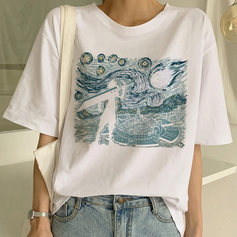 Van Gogh T-shirt Kunstschilderij T-shirt Dames