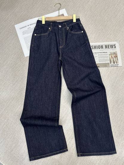 Casual High-Waisted Wide-Leg Jeans