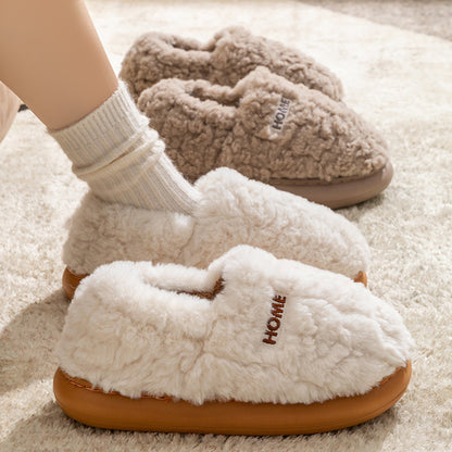 Winter Plush Indoor Outdoor Cotton Slippers