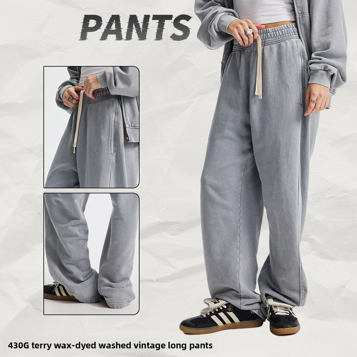 Men's Vintage Washed Cotton Long Pants