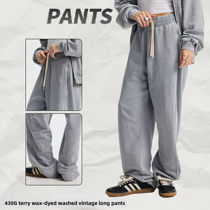 Men's Vintage Washed Cotton Long Pants