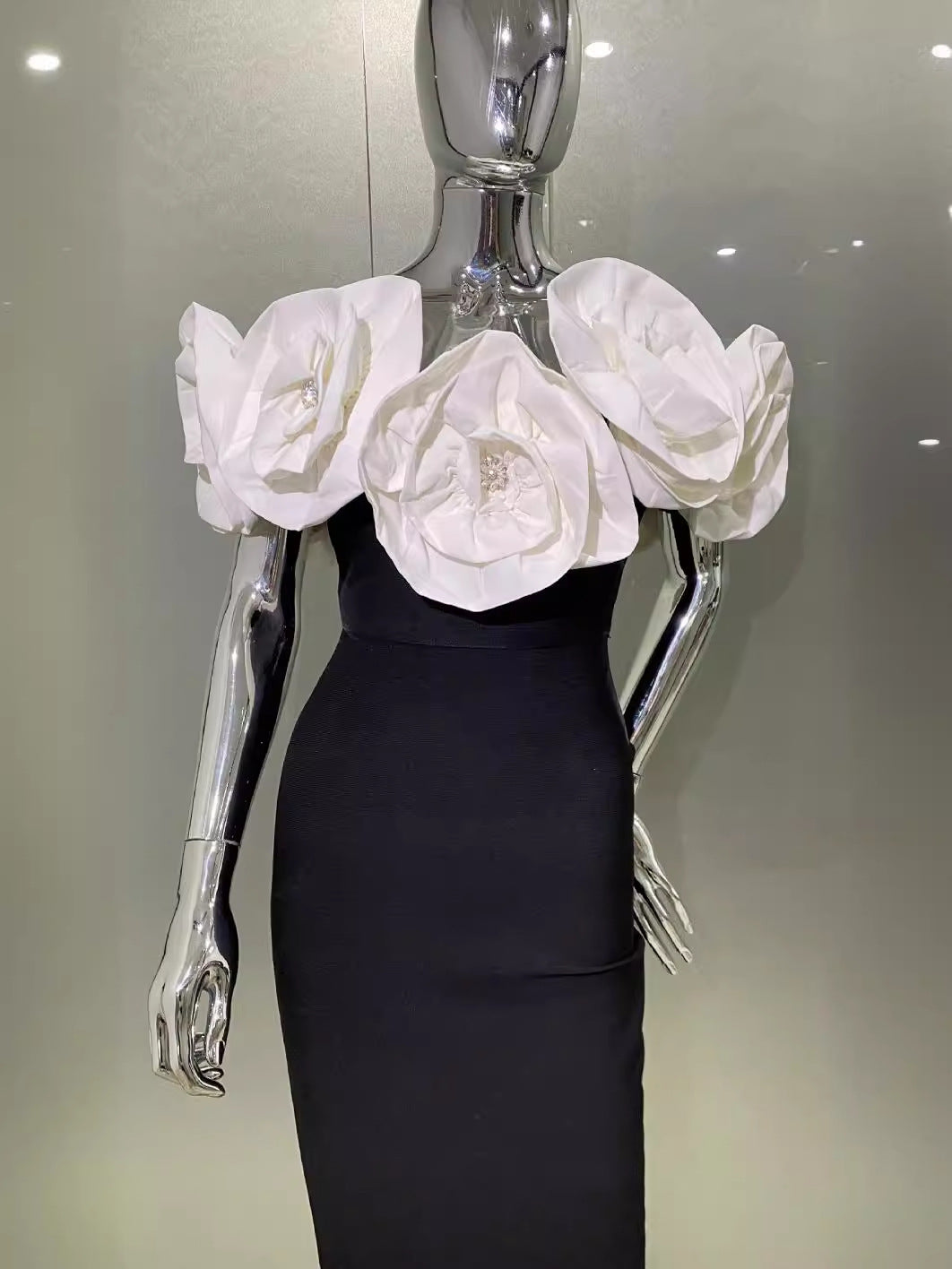 Elegant Off-Shoulder Bandage Dress