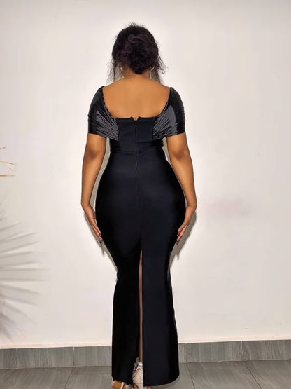 Bandage Off-Shoulder Long Dress