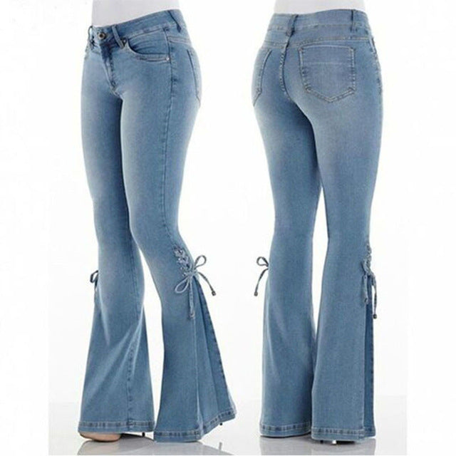 Wijde flared jeans
