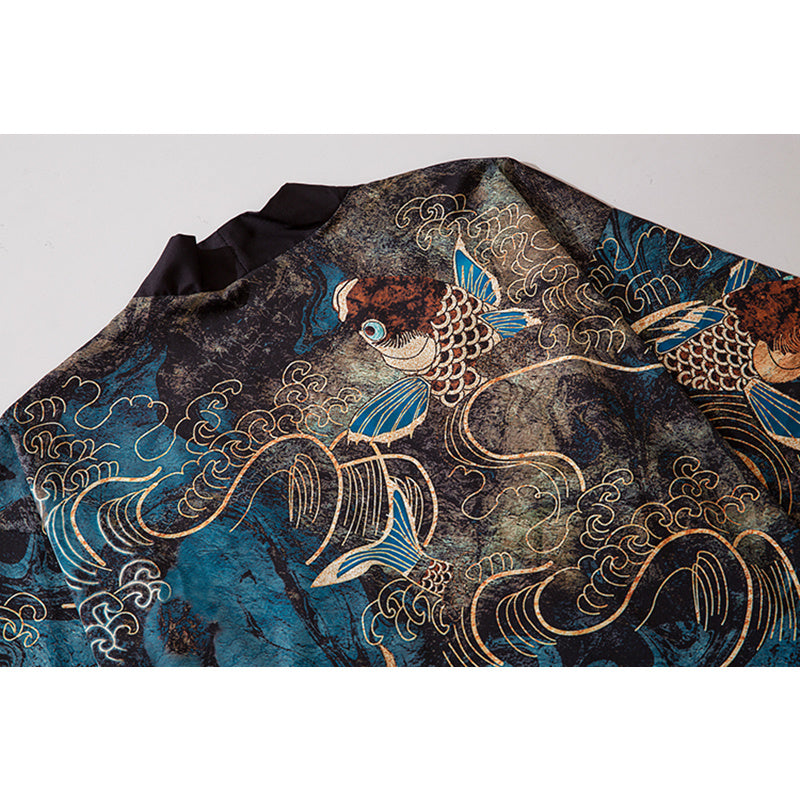 Kimono Mantel Met Print