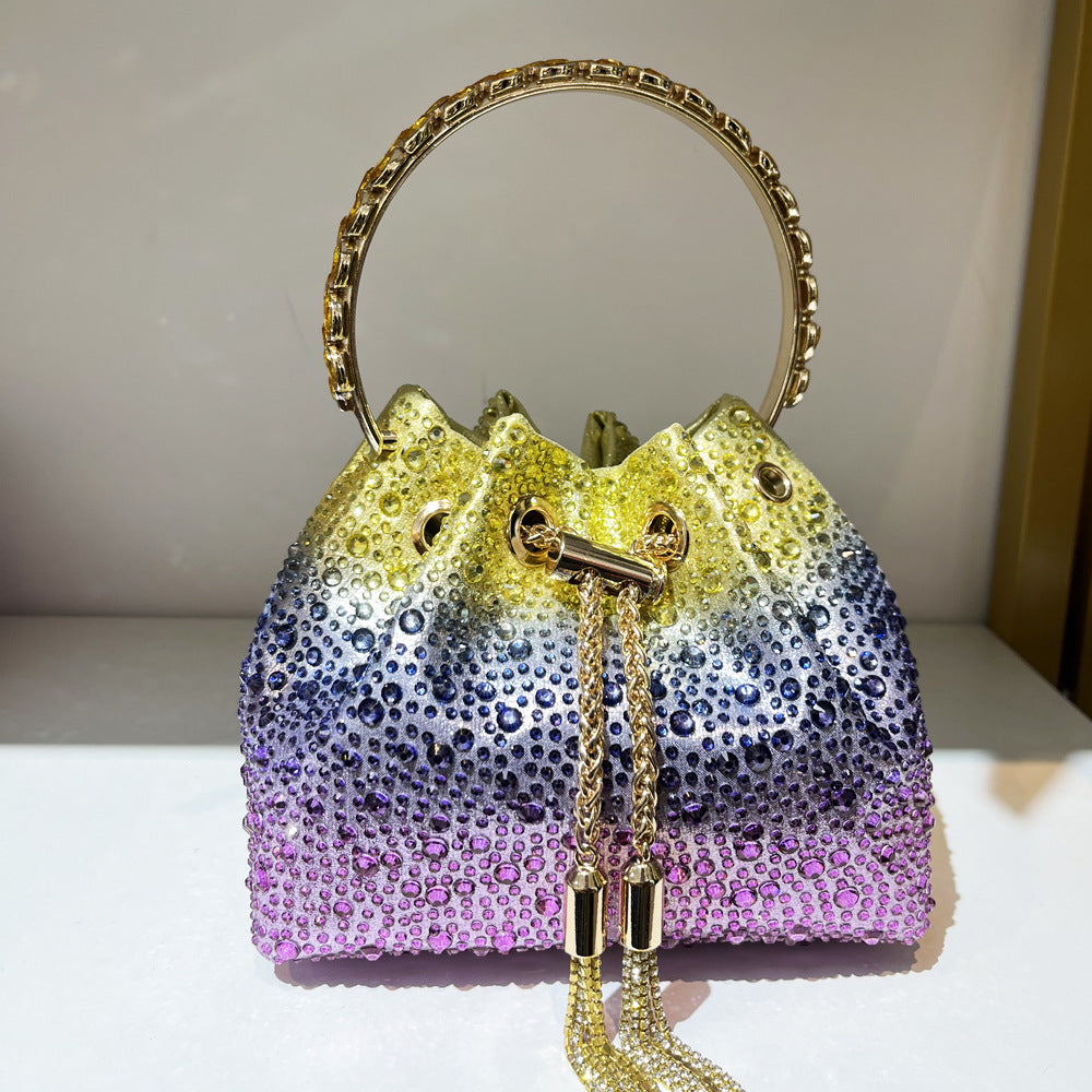 Diamond Crystal Bucket Bag