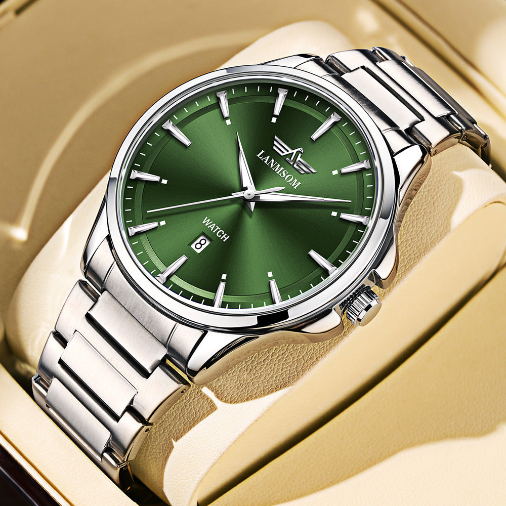 Lanmsom Mens Quartz Watch with Calendar