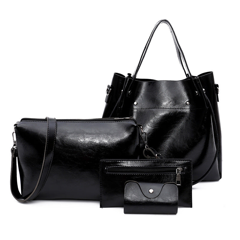 Wooden Handbag Four-Piece Set