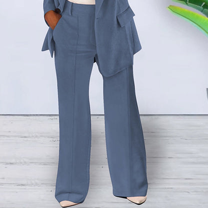Style Spring Summer Fashionable Notch Lapel Slim Fit Blazer Elegant Suit Jacket Women's Suit Set