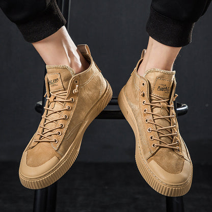 Hoge leren sneakers heren