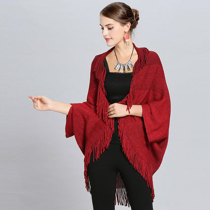 Dames cape-vest met franjes