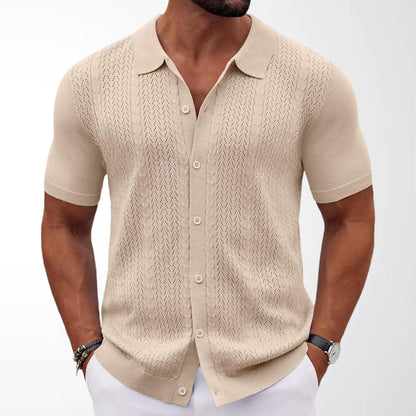Short-sleeve knitted top