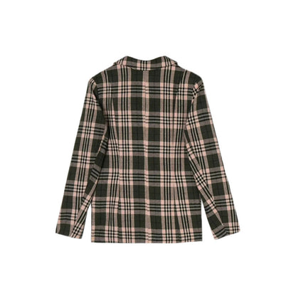 Geruite dames colbert met twee knopen en klepzakken