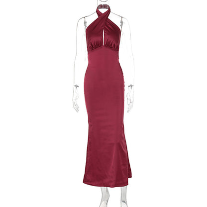 Backless sleeveless elegant dress
