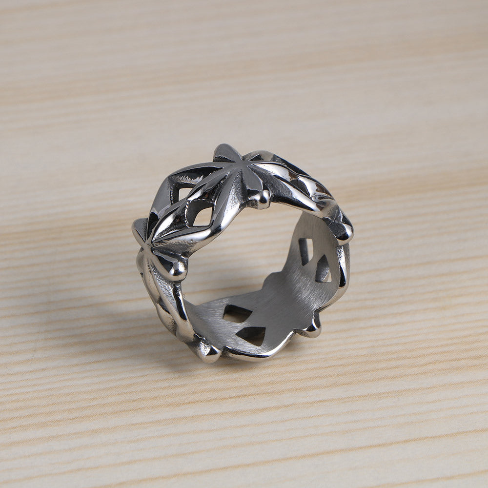 retro hollow pattern ring