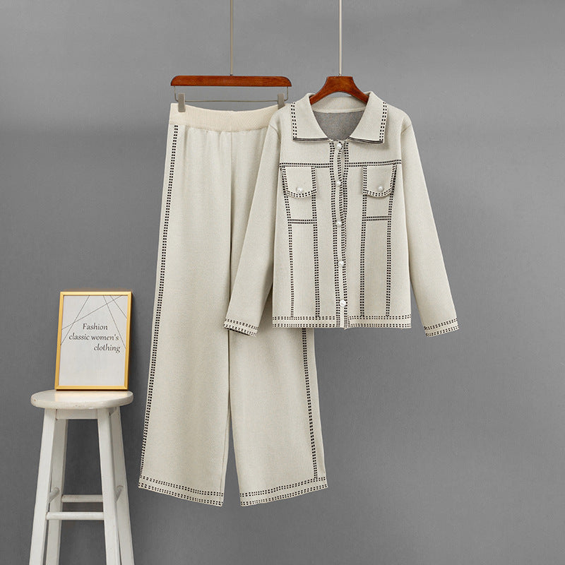 POLO collar loose jacket set