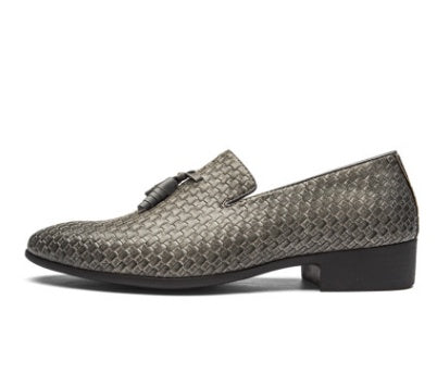 Heren geweven kwast leren loafers