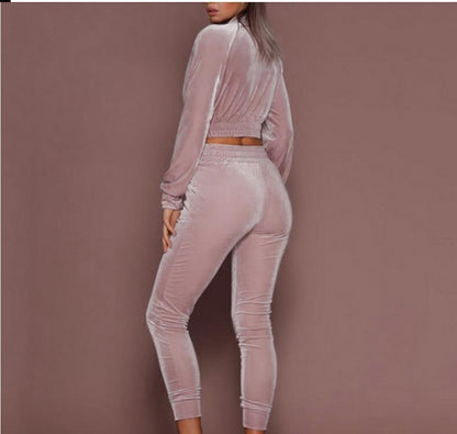 Dames casual effen tweedelig pak